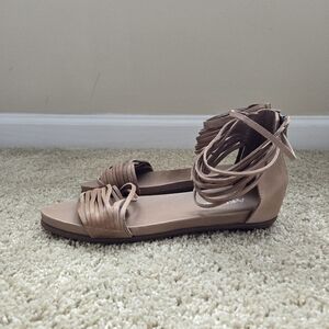 Antelope Tan Leather Sandals Womens EU 38 US 7-7.5